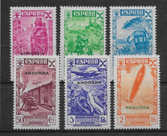 Andorre Espagnol Bienfaisance N°1/6 - Neufs * Avec Charnière - TB - Unused Stamps