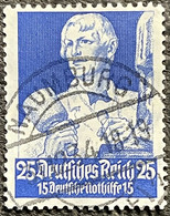 1934 - Deutsches Reich - Timbre Oblitéré MI N° 563 - 25 + 15 Pfg Vert - Pour L'aide D'urgence Allemande - Artiste - Oblitérés