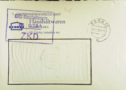 Fern-Brief Mit ZKD-Kastenstempel "GHG Haushaltwaren 65 GERA" Vom 21.5.66 An KONSUM-Genossenschaft Görlitz - Briefe U. Dokumente