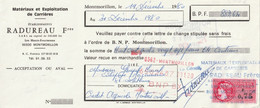 TIMBRE FISCAL   N°430  SUR LETTRE DE CHANGE  / MATERIAUX RADUREAU -MONTMORILLON   - REF MS - Andere & Zonder Classificatie
