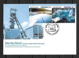 2021 Joint Poland And Croatia, FDC POLAND WITH 2 STAMPS: Treasures Of The Earth - Joint Issues