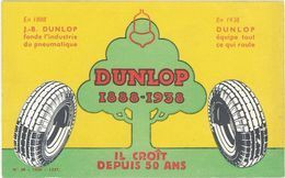 Buvard Dunlop, 50 Ans, Pneumatique ( PUB ) - Auto's