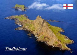 Faroe Islands Tindholmur Islet Aerial View New Postcard Färöer AK - Faroe Islands