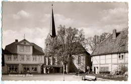 1963 DANNENBERG : La PLACE CENTRALE EGLISE COMMERCES - Dannenberg