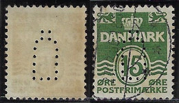 Denmark 1957 / 1976 Stamp With Perfin Gas Canister Cylinder By A/S Kosangas From Copenhagen Lochung Perfore Energy - Gas