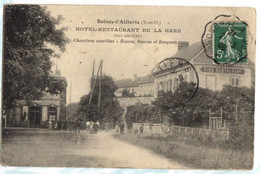 1908 BOISSY L'AILLERIE : HOTEL RESTAURANT De La GARE Animée - Boissy-l'Aillerie