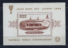 1966 Mongolia Mi# 425 Bl.11 FIFA World Football Cup England MNH ** Mn3x28 - Mongolia