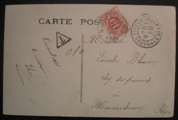 Vireux Molhain Ardennes 1909 Carte Taxée Pour Mariembourg Belgique - 1877-1920: Semi-moderne Periode