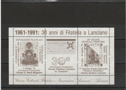 ITALIE  TIMBRES NEUFS  BLOC FEUILLET  NEUF  SANS GOMME - UNION CULTURELLE A LANCIANO - 1981-90: Ungebraucht