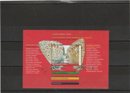 PAYS BAS TIMBRES  NEUFS   BLOC FEUILLET  -  BLOC FEUILLET PAPILLON - Ungebraucht