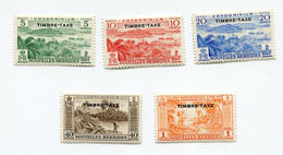 NOUVELLES-HEBRIDES TIMBRES-TAXE N°36 / 40 ** - Strafport