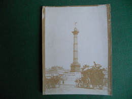 PHOTO ORIGINALE PARIS  VERS 1900 LA BASTILLE 9X12 CM EXC ETAT - Ancianas (antes De 1900)