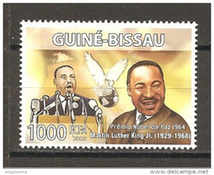 GUINEA-BISSAU - 2008 MARTIN LUTHER KING Premio Nobel Pace 1964 Nuovo** MNH - Martin Luther King