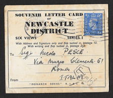 SOUVENIR LETTER CARD OF NEWCASTLE DISTRICT 1945 SIX VIEWS MONARCH SERIES N°D328 - Newcastle-upon-Tyne