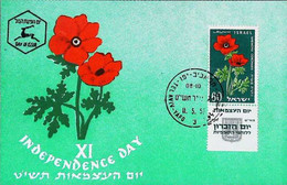 ► Carte Maximum Card - Ville De TEL AVIV YAFO -   ISRAEL - XI INDEPENDENCE DAY - Stamp + TAB  1959 - Maximumkarten