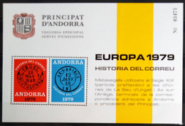 EUROPA 1979 - ANDORRE                BLOC HISTOIRE DU COURRIER                    NEUF** - 1979