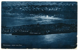 ISLE OF BUTE : ROTHESAY, FROM THE BAY (MOONLIGHT) / ADDRESS - LEITH, NEWHAVEN, JESSFIELD TERRACE (SORENSSON) - Bute