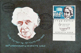 ►ISRAEL Carte Maximum Card -  Judaisme Judaica 1960 Henrietta - Stamp + TAB Tel-aviv - Joodse Geloof