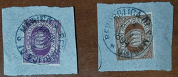 SAN MARINO 1877 VALORI SU FRAMMENTO CON ANNULLI - Used Stamps