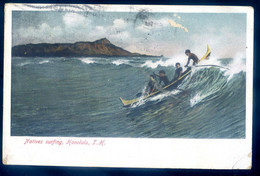 Cpa USA  Hawaii , Natives Surfing ,  Honolulu      JA22-67 - Honolulu