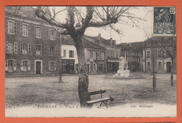 D65 - TOURNAY - PLACE D'ASTARAC - Épicerie/Mercerie Dagouin-I. Estrade-L'Épargne- Monument - Tournay