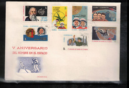 Cuba 1966 Space / Raumfahrt 5th Anniversary Of The Man In Space FDC - Zuid-Amerika