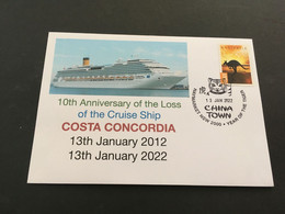 (1 F 13) Cruise Ship Sinking On 13 January 2012 (today Is The 10th Anniversary) Costa Concordia - Ships