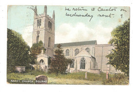 Abbey Church Bourne Used With Stamp 1907 Lincolnshire - Altri & Non Classificati