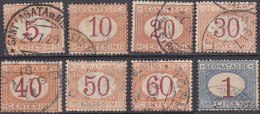 ITALIA - Segnatasse - Lotto Di 8 Valori Usati: Yvert 5/11 E 13. - Postage Due