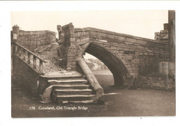 RP Crowland Old Triangle Bridge  Message To Back Not Posted Lincolnshire - Altri & Non Classificati