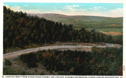 Looking West From Scrub Ridge Summit On Lincoln Highway Between McConnellsburg And Bedford, Pennsylvania - RARE! - Other
