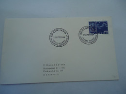 DENMARK  COVER FDC   POSTMARK  KOBENHAVN 1965 FISHES - Tarjetas – Máximo