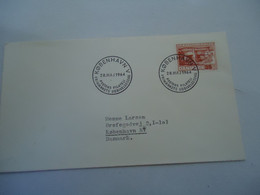 DENMARK  COVER FDC   POSTMARK  KOBENHAVN 1964 - Maximum Cards & Covers