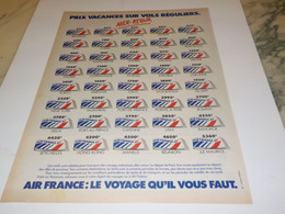 ANCIENNE PUBLICITE ALLER RETOUR  AIR FRANCE  1981 - Pubblicità