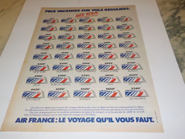 ANCIENNE PUBLICITE ALLER RETOUR  AIR FRANCE  1981 - Advertenties