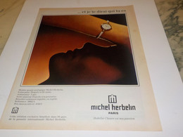 ANCIENNE PUBLICITE JE TE DIRAI QUI TU ES MONTRE MICHEL HERBELIN 1981 - Autres & Non Classés