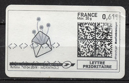 France - Frankreich Timbre Personnalisé Y&T N°MTEL LP20-03-0,61€  - Michel N°BS(?) (o) - Enveloppe Ouverte - Sellos Imprimibles (Montimbrenligne)
