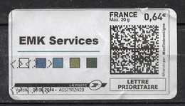 France - Frankreich Timbre Personnalisé Y&T N°MTEL LP20-07-0,64€  - Michel N°BS(?) (o) - EMK Services - Personnalisés (MonTimbraMoi)