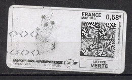 France - Frankreich Timbre Personnalisé Y&T N°MTEL LV20-014-0,58€  - Michel N°BS(?) (o) - Enveloppe Ouverte - Printable Stamps (Montimbrenligne)