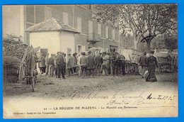 CPA DROME (26) - LA BEGUDE DE MAZENC - LE MARCHE AUX BETTERAVES - Other Municipalities