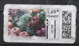 France - Frankreich Timbre Personnalisé Y&T N°MTEL LP09-1,45€ - Michel N°BS(?) (o) - Fruits - Timbres à Imprimer (Montimbrenligne)