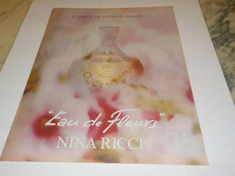 Delcampe - ANCIENNE PUBLICITE PARFUM  EAU DE FLEUR DE NINA RICCI  1981 - Autres & Non Classés