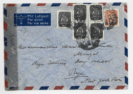 PORTUGAL $05X5+$50 LETTRE COVER AVION 1944 TO USA CENSOR - Lettres & Documents