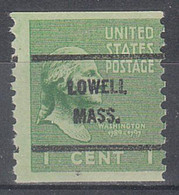 USA Precancel Vorausentwertungen Preo Bureau Massachusetts, Lowell 839-61 - Preobliterati
