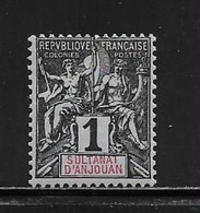 ANJOUAN (FRANJ - 1 )   1892  N° YVERT ET TELLIER  N° 1  N* - Unused Stamps