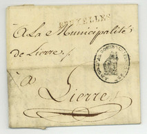 BRUXELLES 1795 L'agent National De L'administration D'arrondissement Du Brabant Franchise - 1792-1815: Veroverde Departementen