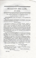 Loi De 1847 Relative Au Transport Et à L'importation Des Céréales - Décrets & Lois