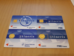 LOT 4 CARTES GSM SIM ITINERIS FRANCE TELECOM T.B.E !!! - Otros & Sin Clasificación