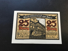 Notgeld - Billet Necéssité Allemagne - 25 Pfennig - Osterwieck  - 1 Janvier 1921 - Ohne Zuordnung