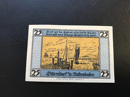 Notgeld - Billet Necéssité Allemagne - 25 Pfennig - Otterndorf  - Mai 1920 - Sin Clasificación